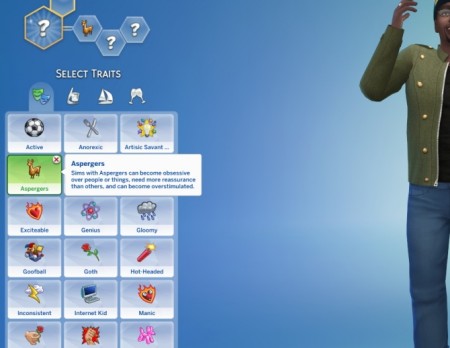 Aspergers Custom Trait by miceylulu at Mod The Sims