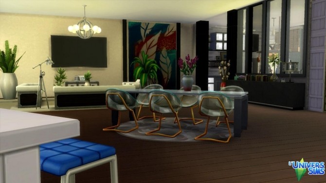 Sims 4 Modern Santa Fe house by Lyrasae93 at L’UniverSims