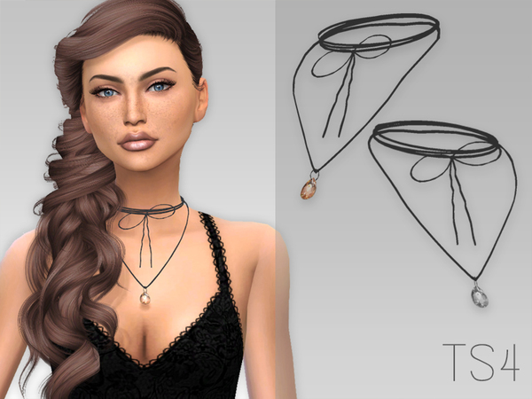 Sims 4 24s Necklace by GrafitySims at TSR