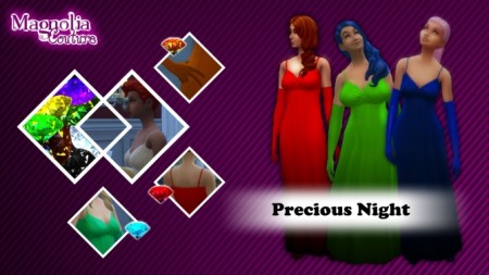 Jewel Colored Formal Dresses, Gloves and Heels by JPatchZ at Mod The Sims