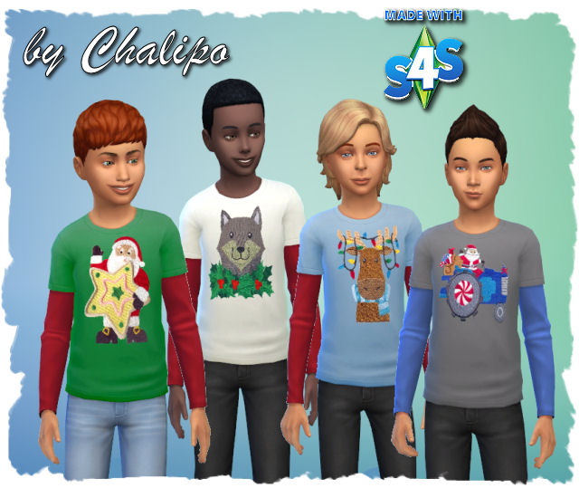 Sims 4 Christmas pull for boys by Chalipo at All 4 Sims