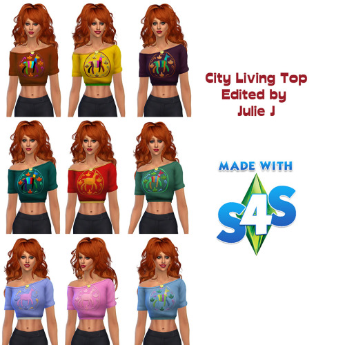 Sims 4 City Living Off Shoulder Top Edited at Julietoon – Julie J