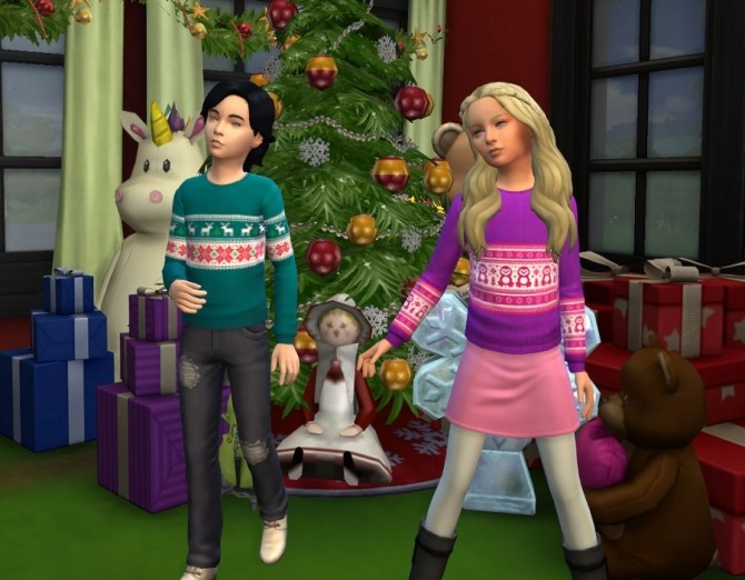 Sims 4 Christmas sweaters by Delise at Sims Artists