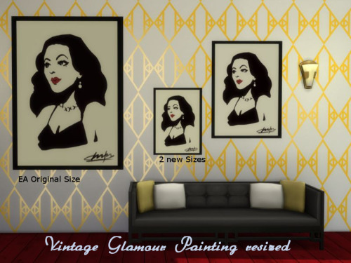 Sims 4 Vintage Glamour Painting resized at ChiLLis Sims