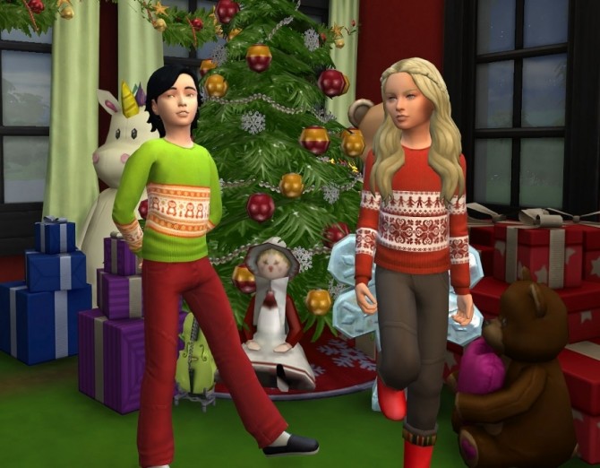 Sims 4 Christmas sweaters by Delise at Sims Artists