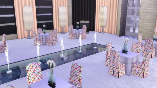 Sims 4 Pink Pearl Restaurant and Nightclub by Snowhaze at Mod The Sims