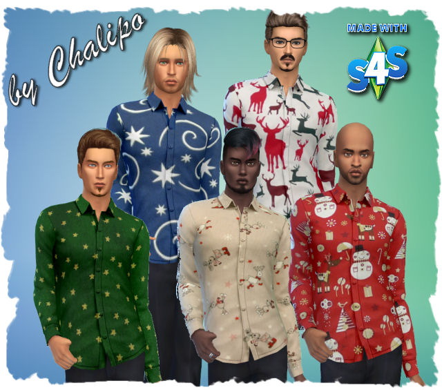 Sims 4 Christmas shirt by Chalipo at All 4 Sims
