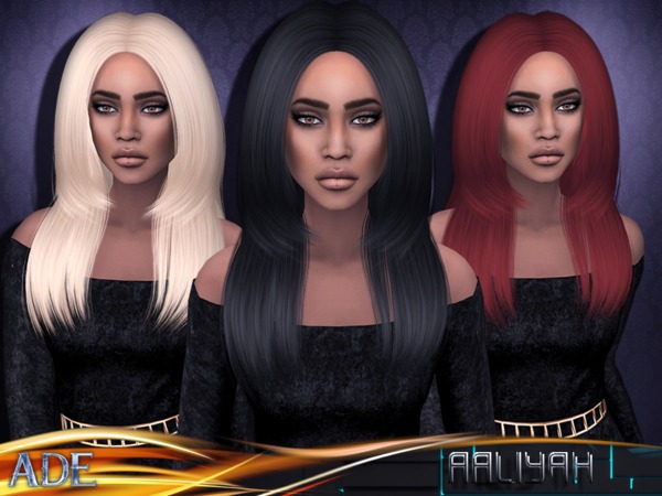 Sims 4 Aaliyah hair by Ade Darma at TSR