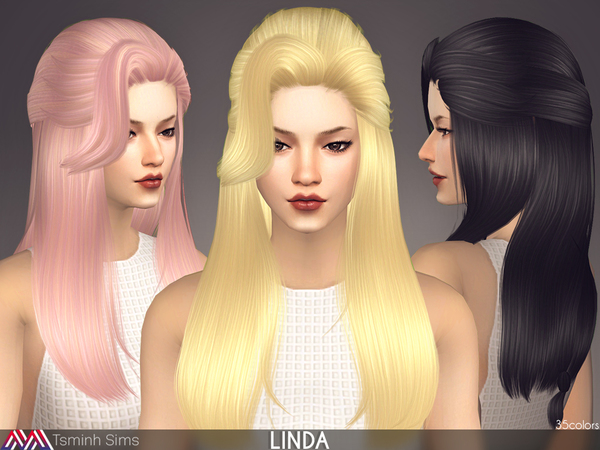 Sims 4 Linda Hair 24 by TsminhSims at TSR