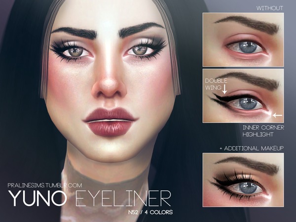 Sims 4 Yuno Eyeliner N52 by Pralinesims at TSR
