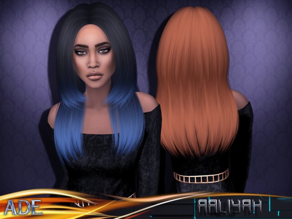 Sims 4 Aaliyah hair by Ade Darma at TSR