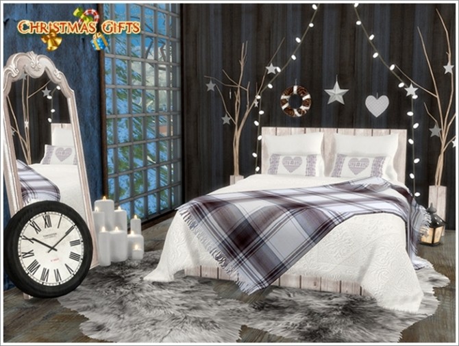 Sims 4 Christmas bedroom at Sims by Severinka