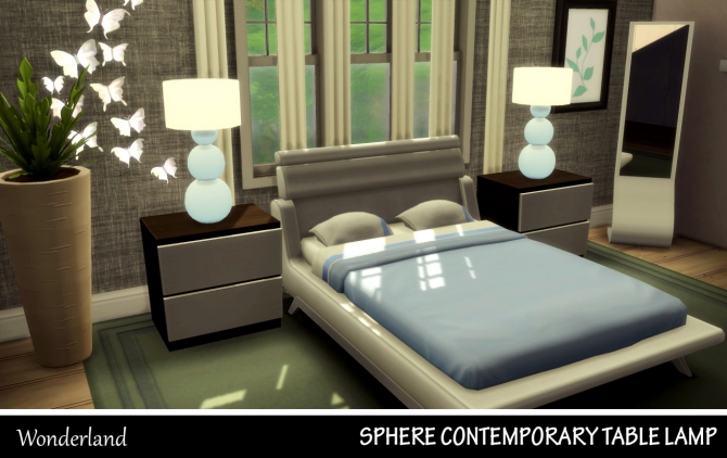 Sphere Contemporary Table Lamp at Wonderland Sims4 » Sims 4 Updates