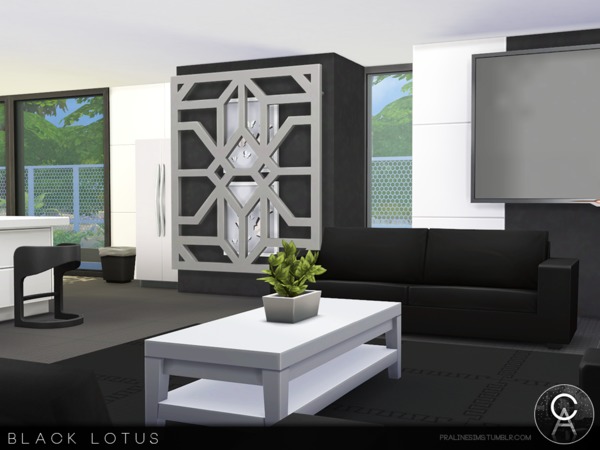 Sims 4 Black Lotus house by Pralinesims at TSR