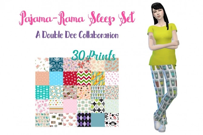 Sims 4 Pajama Rama sleep set at Deeliteful Simmer
