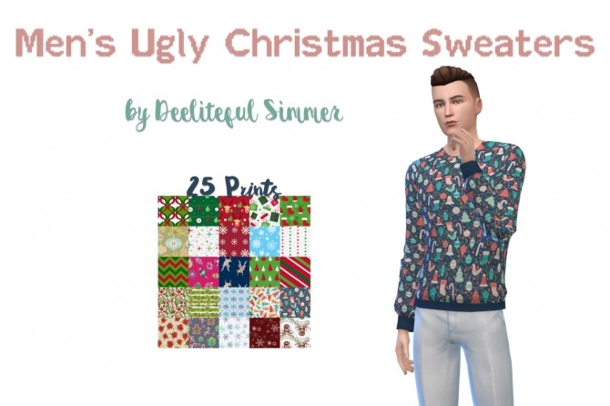 Sims 4 Mens Ugly Christmas Sweaters at Deeliteful Simmer