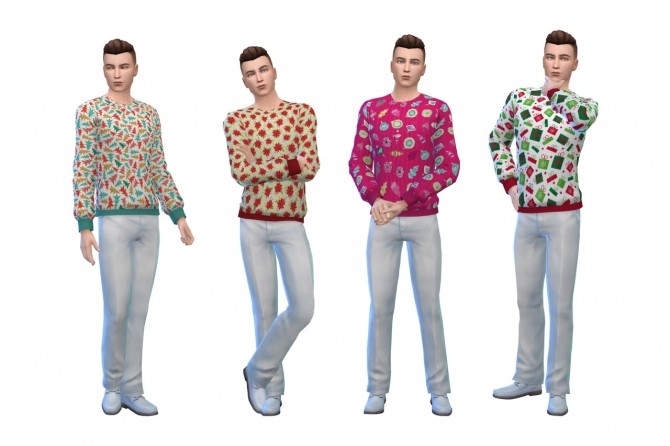 Sims 4 Mens Ugly Christmas Sweaters at Deeliteful Simmer