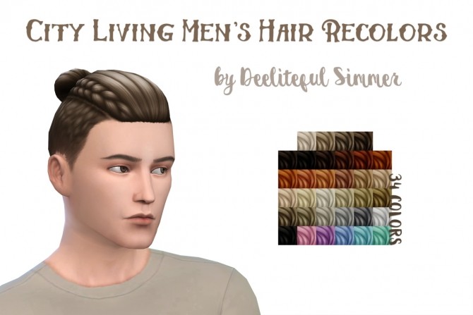 Sims 4 City Living Mens Hair Recolors at Deeliteful Simmer