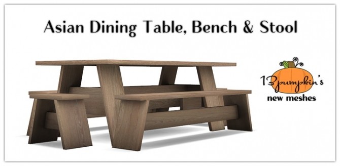 Sims 4 Loft Console Table & Bar Stool + Asian dining + Black sofa at 13pumpkin31