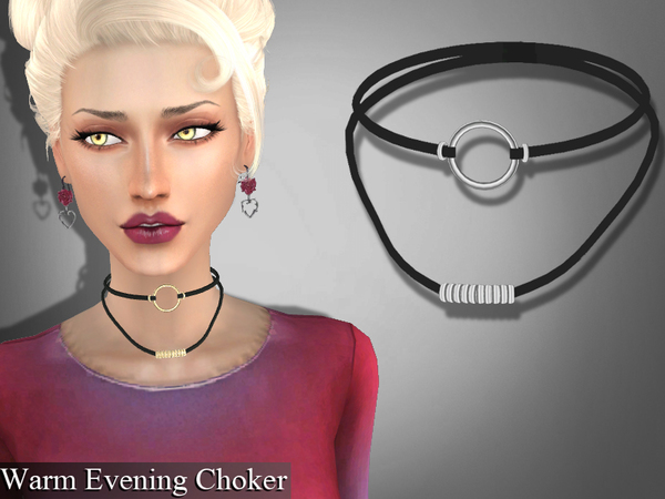 Sims 4 Warm Evening Choker by Genius666 at TSR