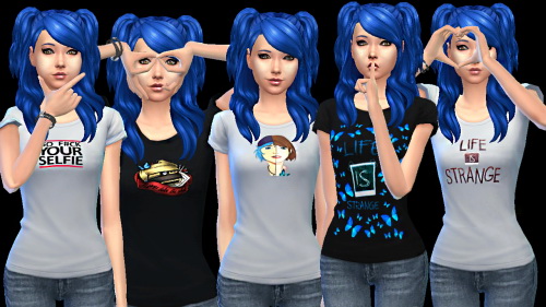 Sims 4 More stencil t shirts at AuriSims