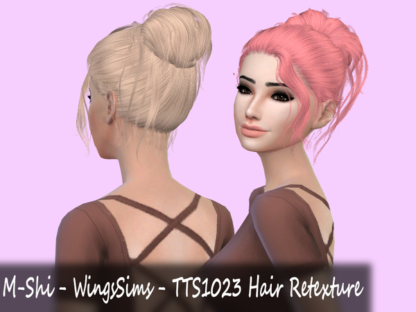Sims 4 M Shi WingsSims TTS1023 Hair Retexture at TSR