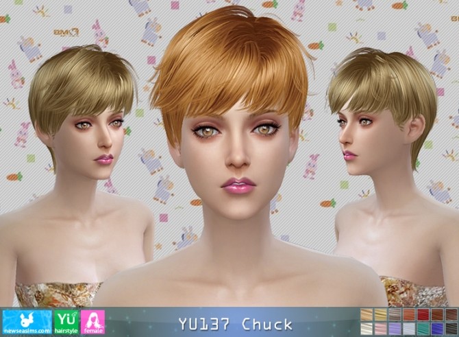 Sims 4 YU137 Chuck hair F (Pay) at Newsea Sims 4