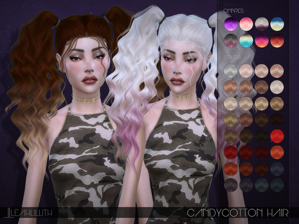 Sims 4 Candycotton Hair by Leah Lillith at TSR