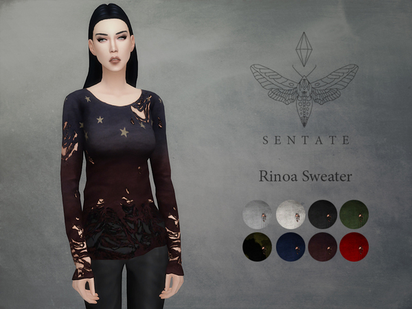 Sims 4 Rinoa Sweater by Sentate at TSR