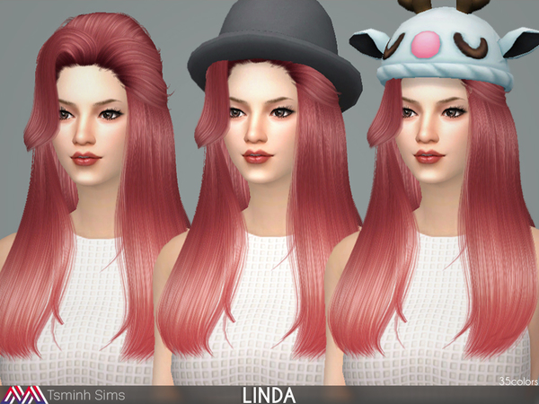 Sims 4 Linda Hair 24 by TsminhSims at TSR