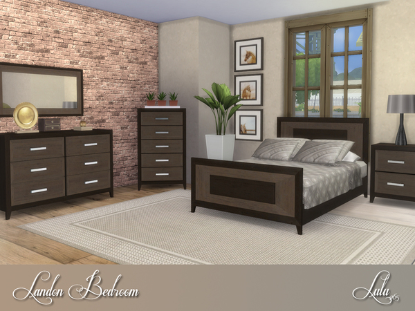 Sims 4 Landon Bedroom by Lulu265 at TSR