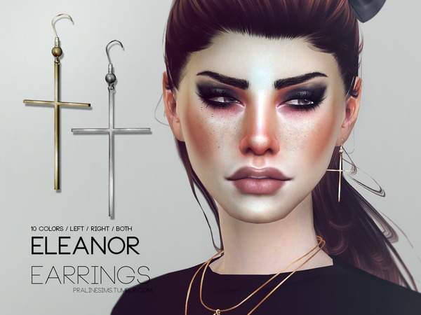 Sims 4 Eleanor Earrings by Pralinesims at TSR