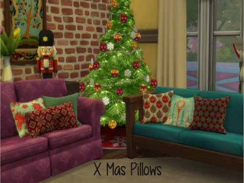 Sims 4 Christmas Pillows at ChiLLis Sims
