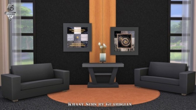 Sims 4 Dream, metalliques & reliefs paintings by Guardgian at Khany Sims