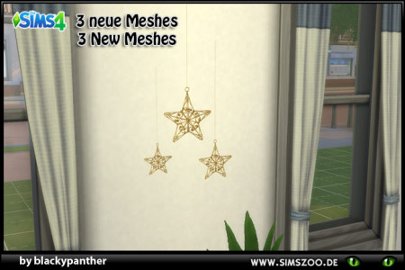 Hanging star 3 sizes by blackypanther at Blacky’s Sims Zoo