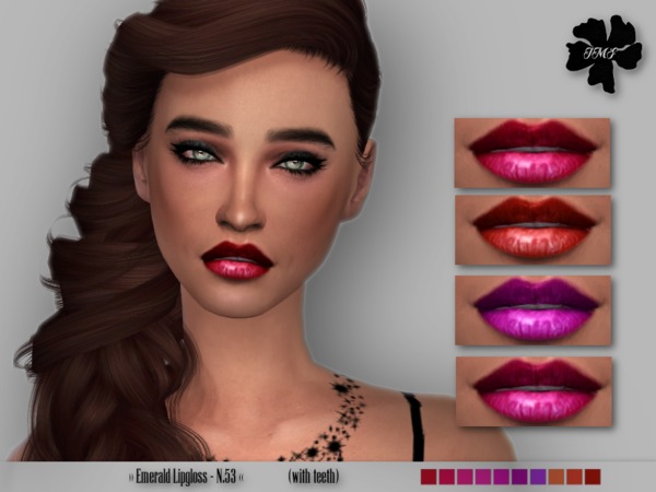 Sims 4 IMF Emerald Lipgloss N.53 by IzzieMcFire at TSR