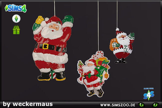 Sims 4 Santa Claus Christmas Decoration by weckermaus at Blacky’s Sims Zoo