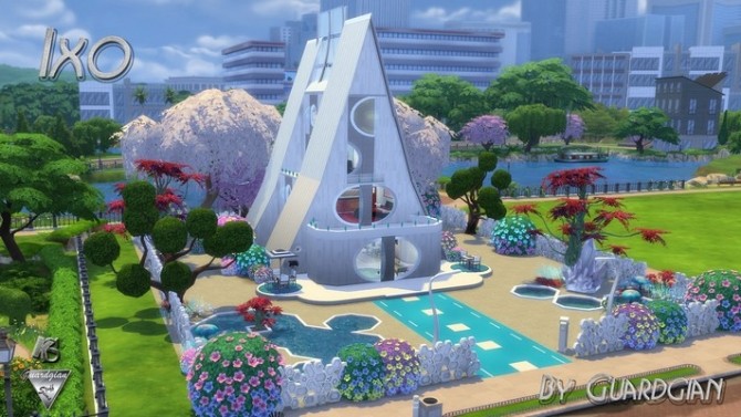 Sims 4 Futurist house IXO by Guardgian at Khany Sims