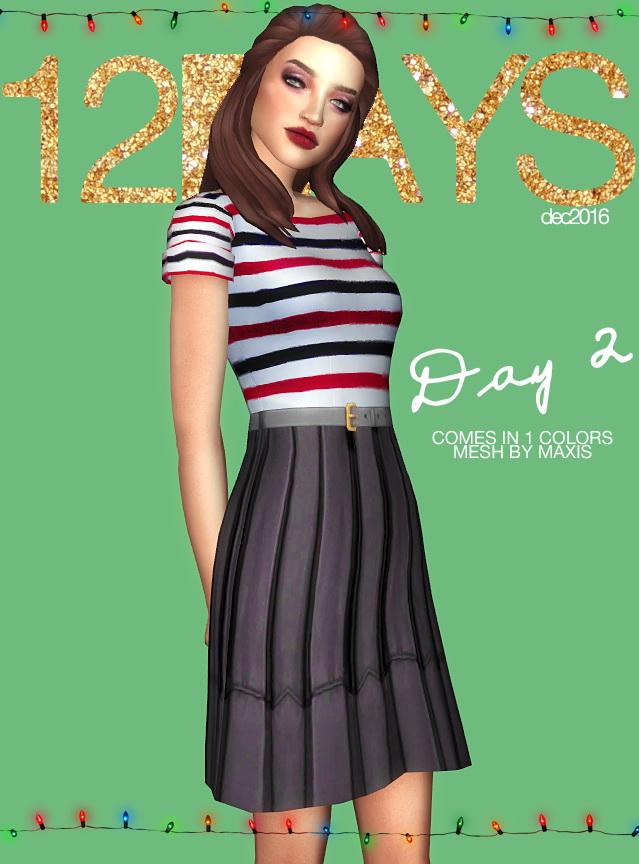 Sims 4 Party outfit 25 DAYS OF CHRISTMAS DAY 2 at Ecoast
