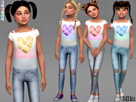 Heart Outfit CF by Margeh75 at Sims Addictions