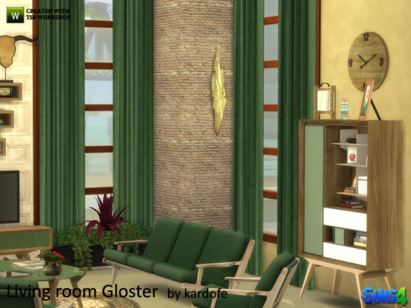 Sims 4 Living room Gloster by kardofe at TSR