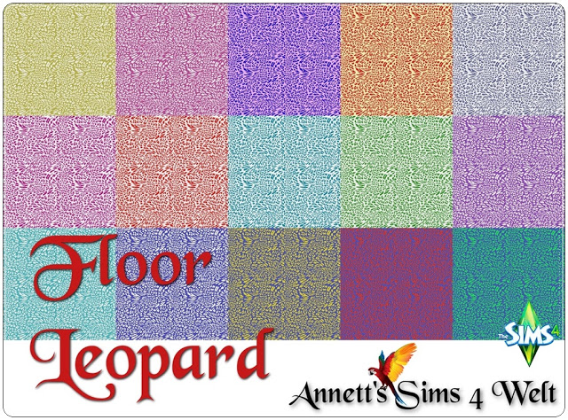 Sims 4 Leopard floors at Annett’s Sims 4 Welt