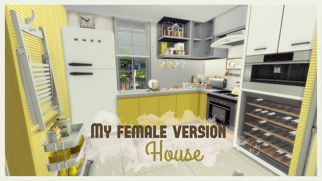 Sims 4 Female Version House at Dinha Gamer