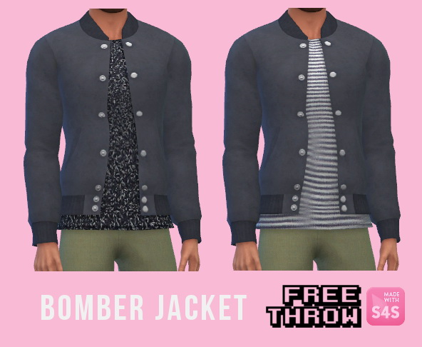 Sims 4 Bomber jacket at CC freethrow