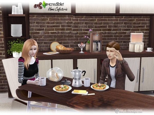 Sims 4 Home Cafeteria by SIMcredible at TSR