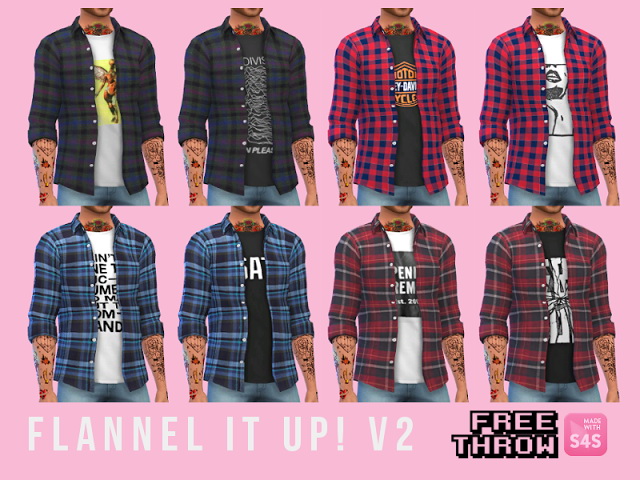 Sims 4 Flannel It Up! v2 at CC freethrow