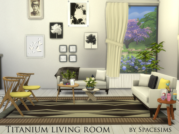 Sims 4 Titanium livingroom by spacesims at TSR
