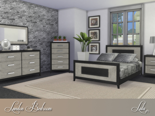 Sims 4 Landon Bedroom by Lulu265 at TSR