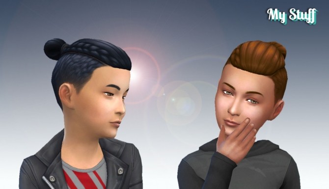 Sims 4 Under Cut Braid for Boys at My Stuff