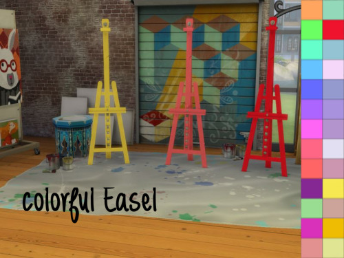 Sims 4 Colorful Easel at ChiLLis Sims